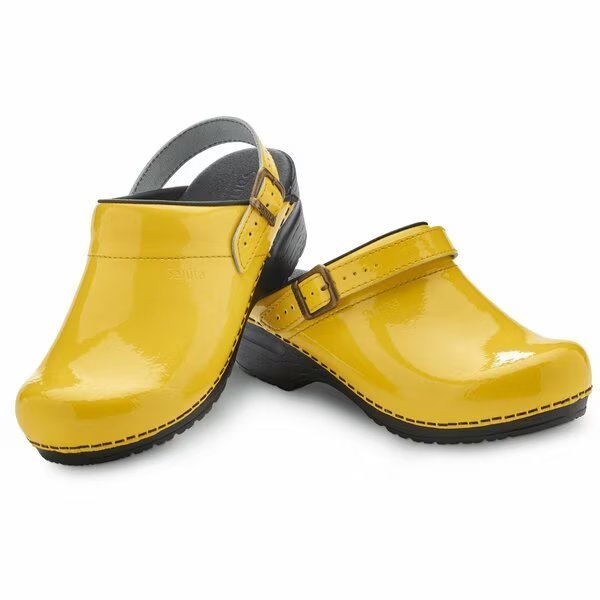 ESTELLE Women's Open Back Clog in Yellow, Size 7.5-8, PR, Sanita, Mfr#: 470638-007-39